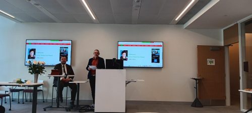 Conference 2025: Remembering Dr. Eva Tomory with from right Prof. Oliver Botar and Zsolt Mate
